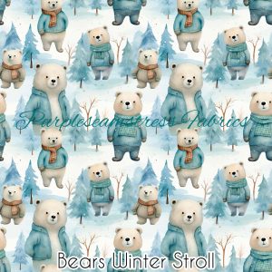 Bears Winter Stroll - Fabric