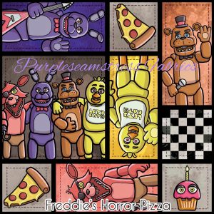 Freddies Horror Pizza - Fabric
