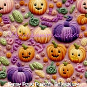 Faux Funny Face Pumpkin Embroidery