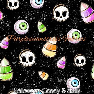 Halloween Candy & Skulls - Fabric