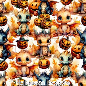 Halloween Dragons - Fabric