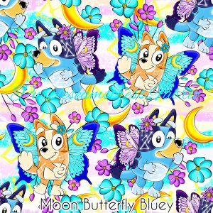 Moon Butterfly Bluey - Fabric