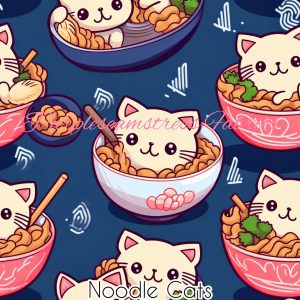 Noodle Cats - Fabric