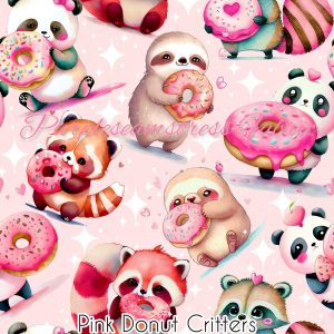 Pink Donut Critters - Fabric