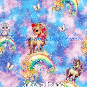Rainbow Unicorn Dreams - Fabric
