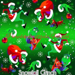 Snowfall Grinch - Fabric