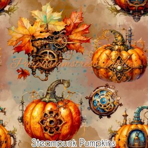 Steampunk Pumpkins - Fabric