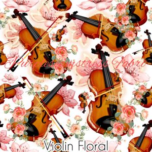 Violin Floral - Fabric