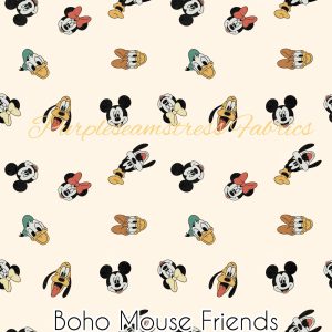 Boho Mouse Friends - Fabric