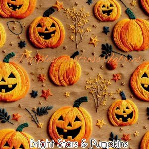 Bright Stars & Pumpkins - Fabric