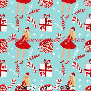 Candy Cane Barbie - Fabric