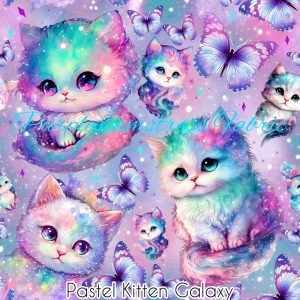 Pastel Kitten Galaxy - Fabric