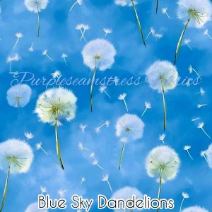 Blue Sky Dandelions - Fabric