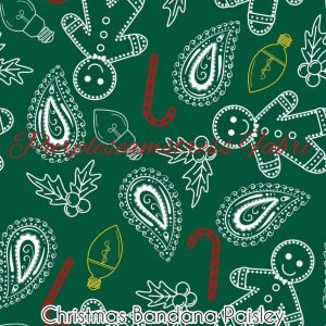 Christmas Bandana Paisley - Fabric