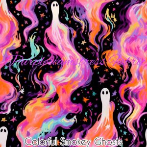 Colorful Smokey Ghosts - Fabric