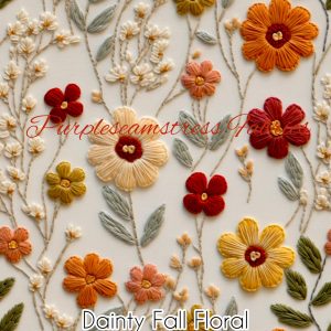 Faux Dainty Fall Floral - Fabric