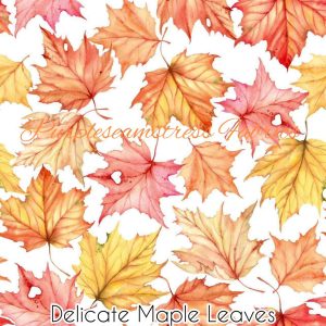 Delicate Maple Leaves - Fabric