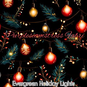 Evergreen Holiday Lights - Fabric