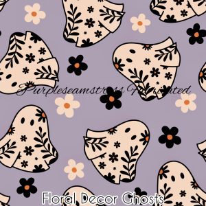 Floral Decor Ghosts - Fabric