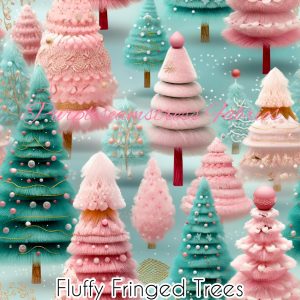 Fluffy Fringed Tree - Fabric