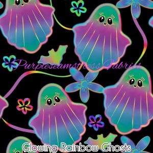 Glowing Rainbow Ghosts - Fabric