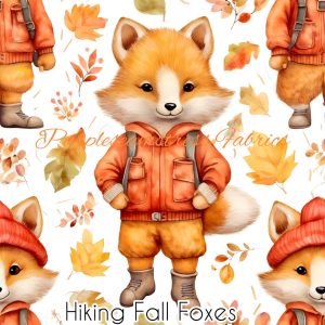 Hiking Fall Foxes - Fabric
