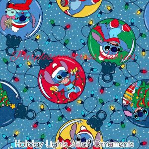 Holiday Lights Stitch Ornaments - Fabric