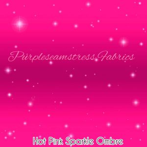 Hot Pink Sparkle Ombre - Fabric