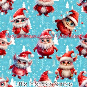 Little Monster Santas - Fabric