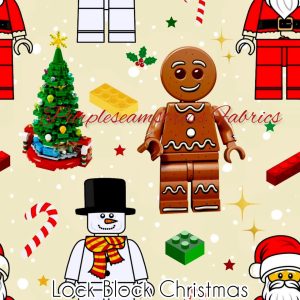 Lock Block Christmas - Fabric