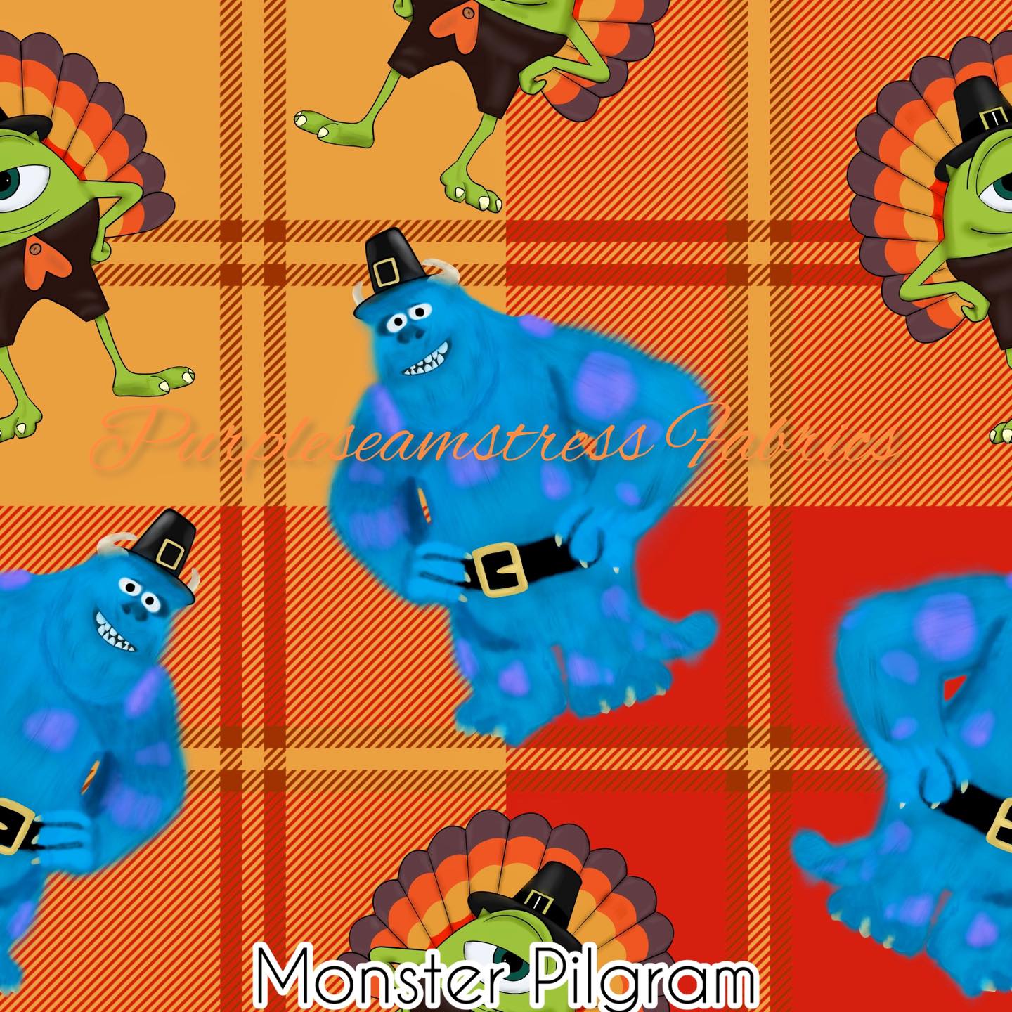 Monster 2024 fleece fabric