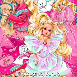 Pink Sparkle Barbie - Fabric