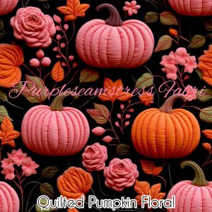 Quilted Pumpkin Floral - Fabric