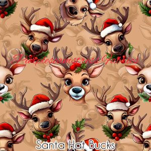 Santa Hat Bucks - Fabric