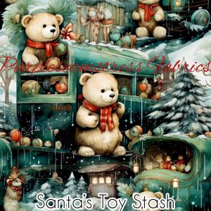 Santa's Toy Stash - Fabric