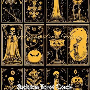 Skeleton Tarot Cards - Fabric