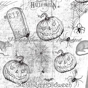 Sketched Halloween - Fabric