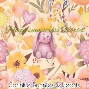 Sprinkle Bunnies & Hearts - Fabric