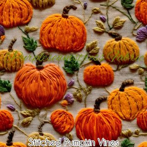 Stitched Pumpkin Vines