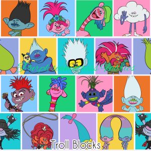 Trolls Blocks - Fabric