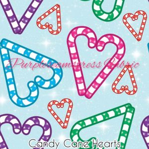 Candy Cane Hearts - Fabric