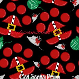 Cat Santa Paws - Fabric