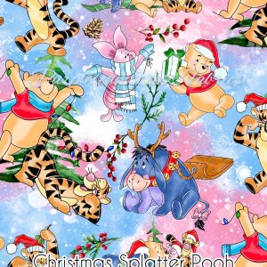 Christmas Splatter Pooh - Fabric
