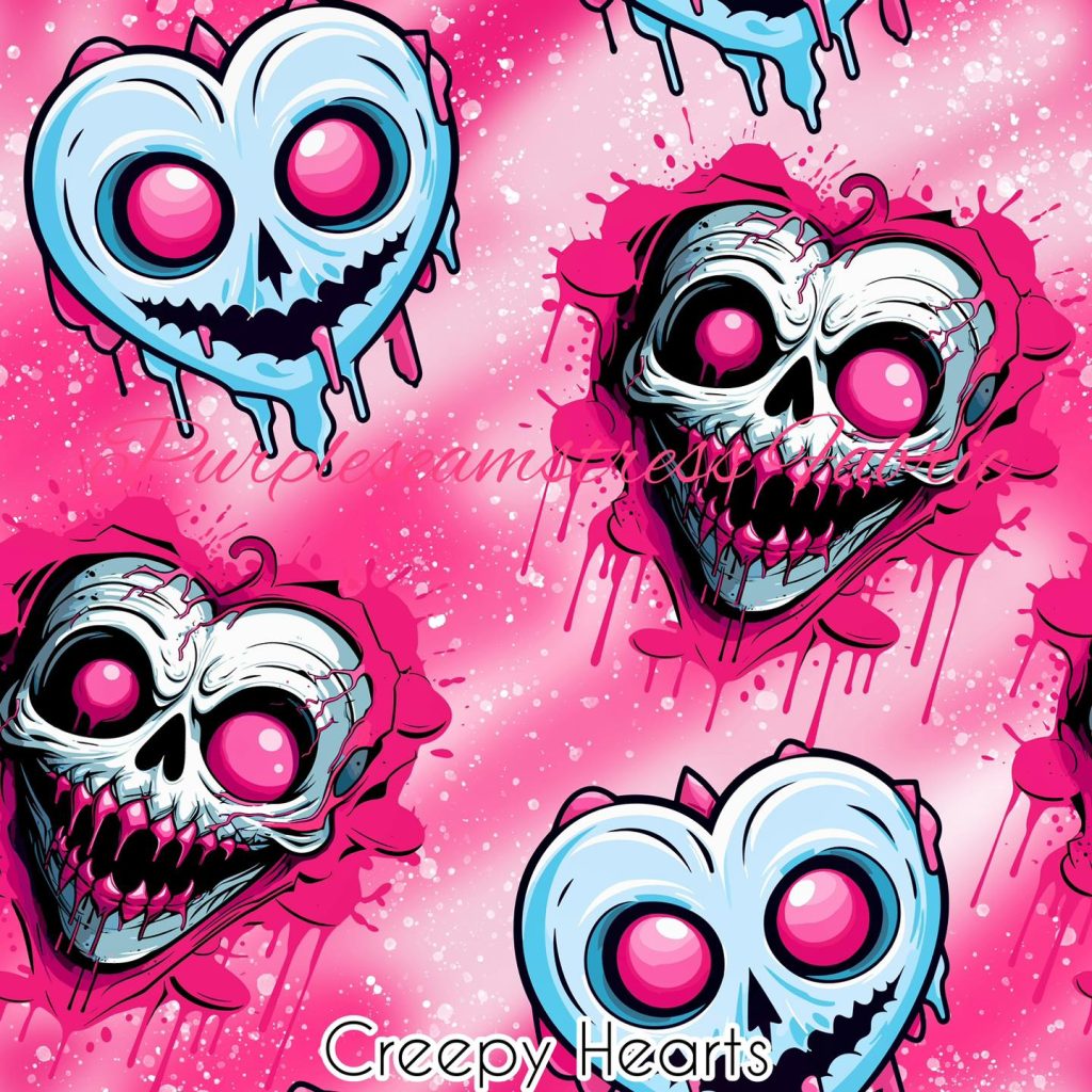 Creepy Hearts – Purpleseamstress Fabric