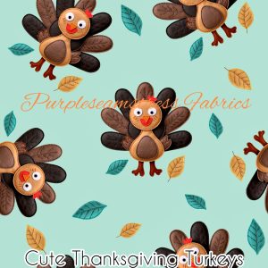 Cute Thanksgiving Turkeys - Fabric