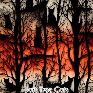 Dark Tree Cats - Fabric