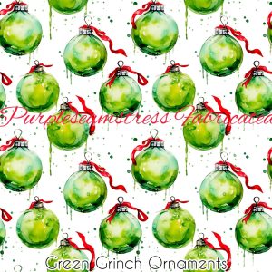 Green Grinch Ornaments - Fabric