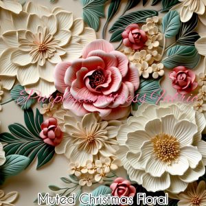Muted Christmas Floral - Fabric