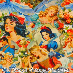 Old School Vintage Princesses - Fabric