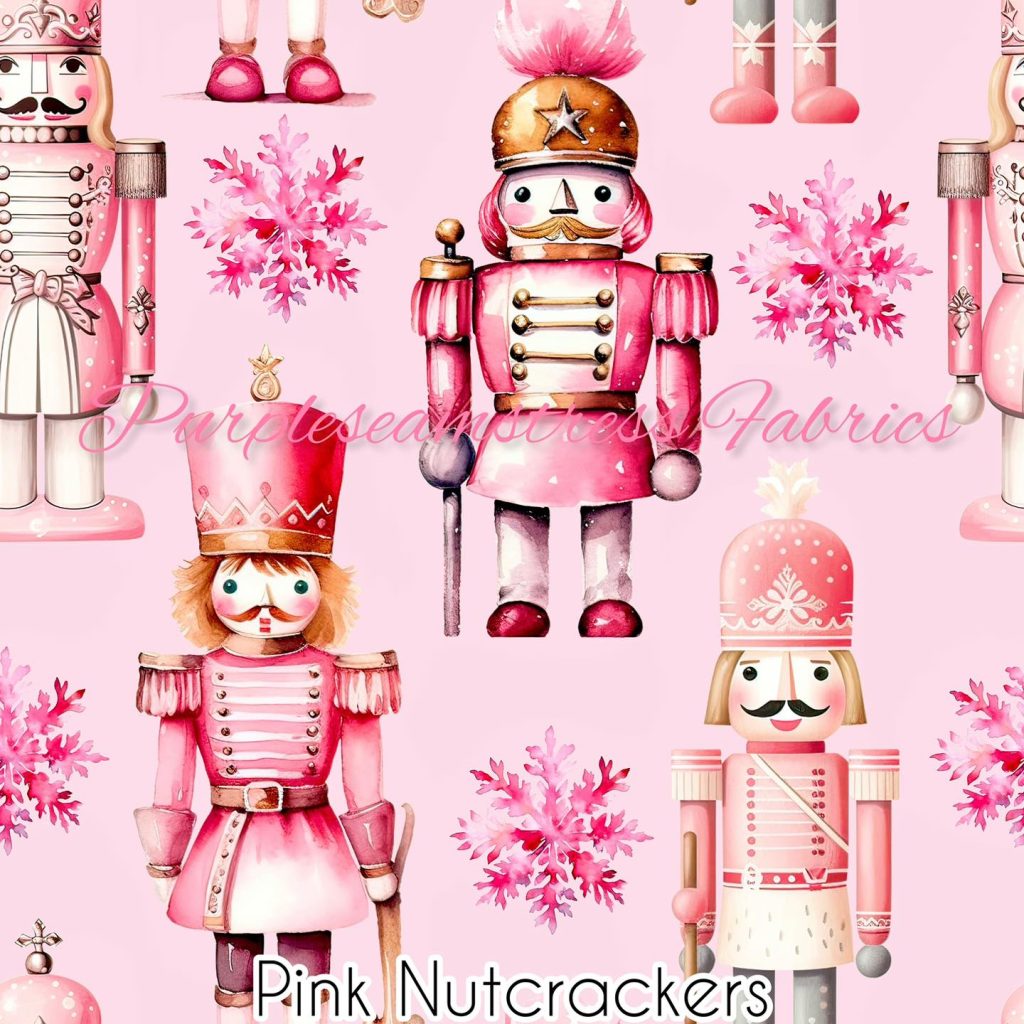 Pink Nutcrackers Cotton Lycra – Purpleseamstress Fabric